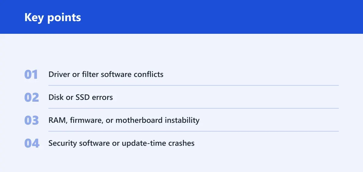 Key points: What fltMgr.sys means in Windows 11